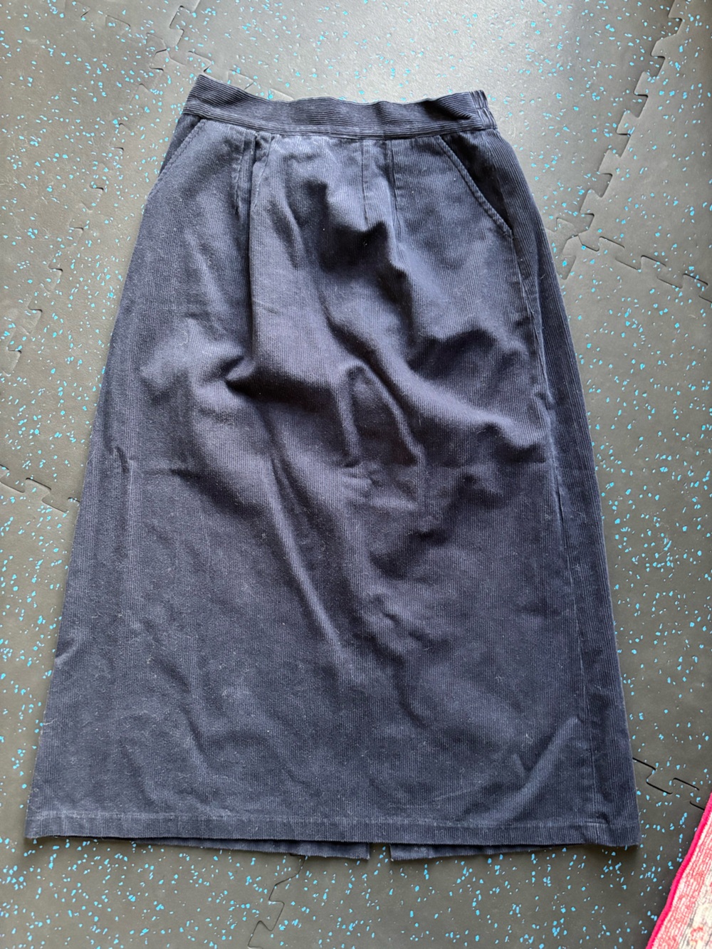 Gillian Stevens Hilma Skirt - size 3 - navy blue corduroy